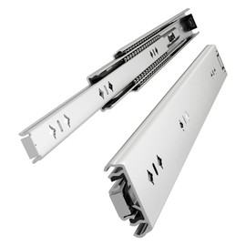 VADANIA 16" Heavy Duty Drawer Slide Without Lock #VA2053, 2" Width Up to 264lb Load Capacity, 3-Fold Full Extension, Ball Bearing, Side Mount, 1-Pair