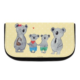 Parent-New Mr. & Mrs. Panda Cosmetic Bag Koala Family Two, yellow, Hand drawn