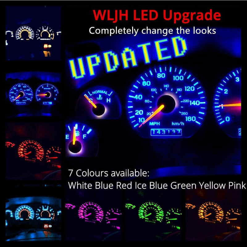 WLJH Super Bright Blue Instrument Panel Gauge Cluster Warning Indicator