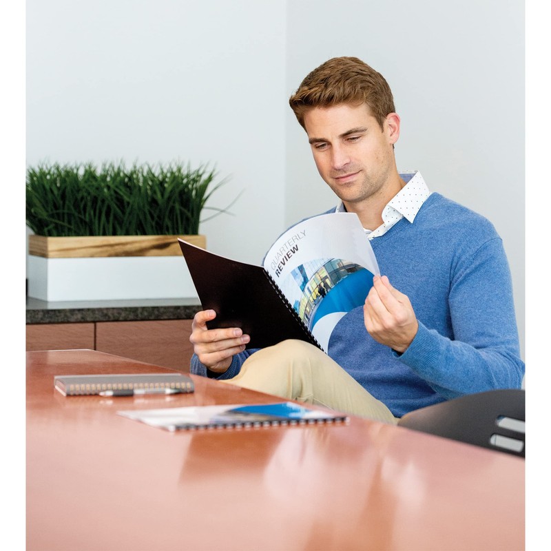 Fellowes 1/8-Inch Thermal Binding Covers, 10-Pack, Black (5222701)