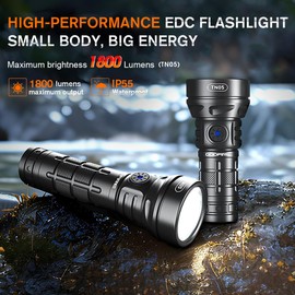 SuperFire Rechargeable Flashlights High Lumens,Small Flashlight with high Power, Portable EDC Flashlights for Home (TN05)