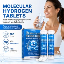 Molecular Hydrogen Tablets, 100 Pcs Hydrogen Water Tablets, Lemon Raspberry