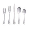 RiverRidge 10-149 Beaded 46 Piece Monogrammed Flatware Set, Letter E,