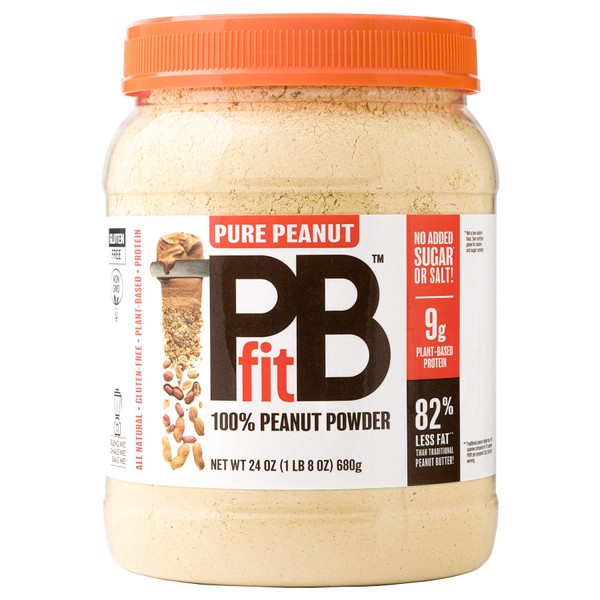 BetterBody Foods Pure Peanut PBfit 100% Powdered Peanut Butter, Gluten-Free Protein Powder (24 oz)