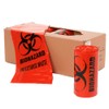 APQ Pack of 25 Red Biohazard Waste Bag Liners 40