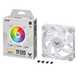 ASUS Case Fan 4.7 inches (120 mm) Aura Sync TUF GAMING TF120 WHITE ARGB White