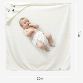 Baby Towel Hooded Organic Bamboo Bath Towel Hooded Towel Baby Large Soft and Super Absorbent Machine Washable Toddler Bath Towels with Cute Ears for Baby Bathing, 0-3 Years