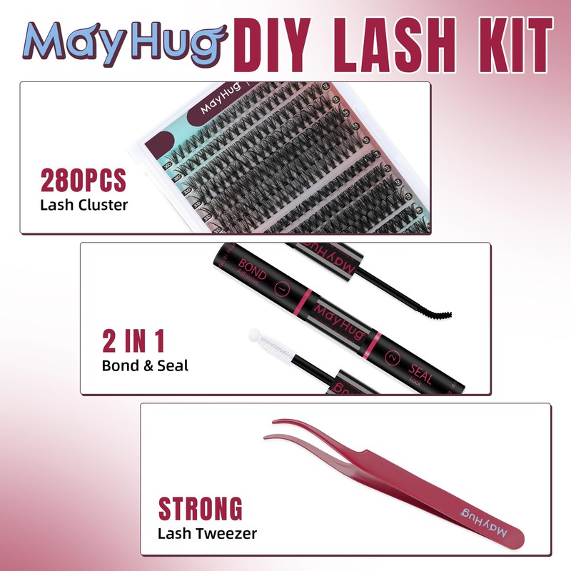 Mayhug Eyelash Extensions Set, 30 + 40D Lash Extension Set,