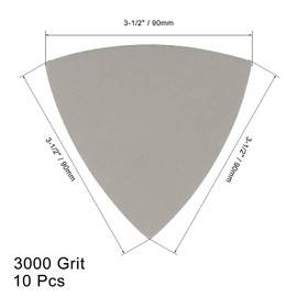 MACHSWON Polishing Sandpaper suitable for 3-1/2 Oscillating multi-tools,Silicon Carbide abrasive (Dry/Wet) Use 3000 Grit 10pcs