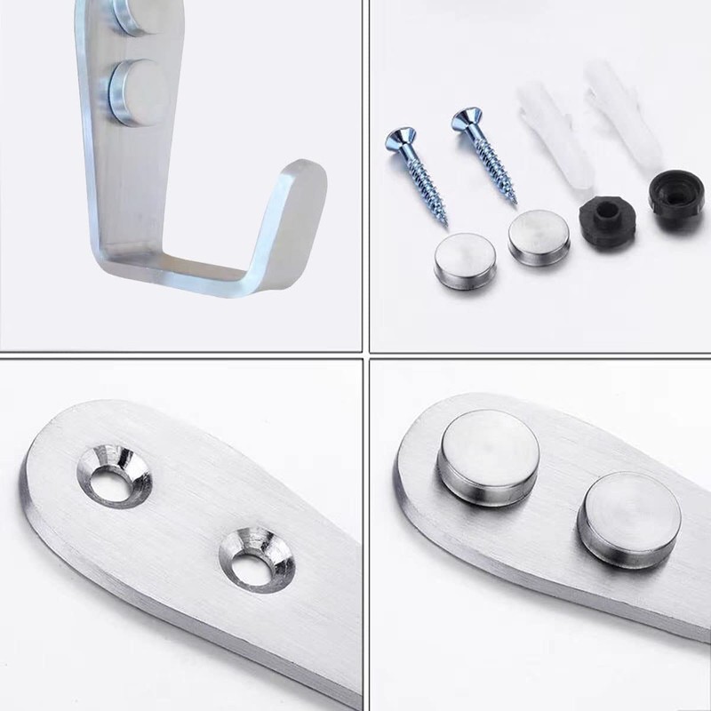 Mokife Coat Hooks Wall Mounted, 6 Pack Single Entrance Hooks