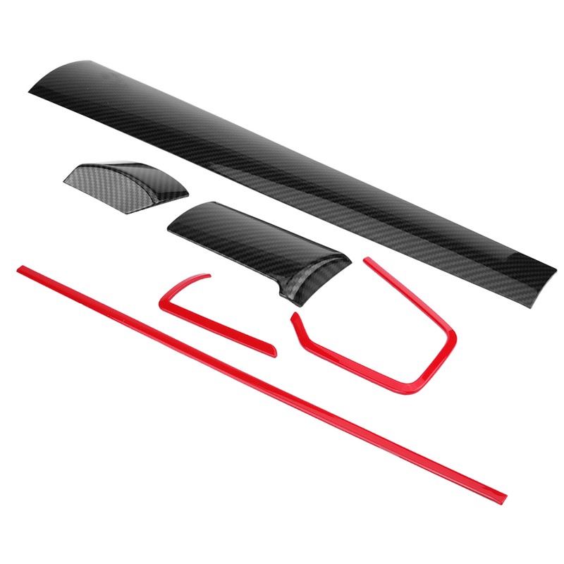 6Pcs Car Console Center Dashboard Cover Trim Decorative Stickers for