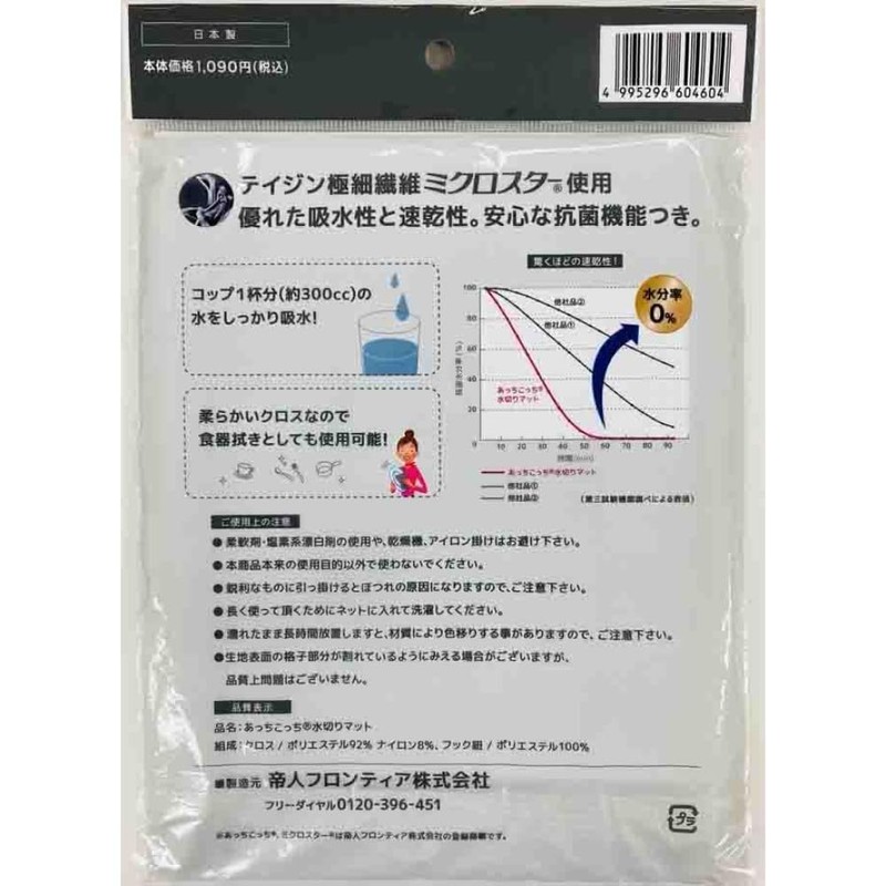 Teijin Acchikotchi Drying Mat, Set of 2, 15.7 x 17.7