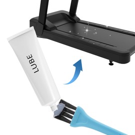 PWEOW Treadmill Lubricant for Spirit Sole Fitness Treadmill TubeTread Belt Deck Lube, Silicone lube Fit Most Brands Fitness Treadmill Maintenance Lubricant Oil with Cleaning Cloth and Brush (White)