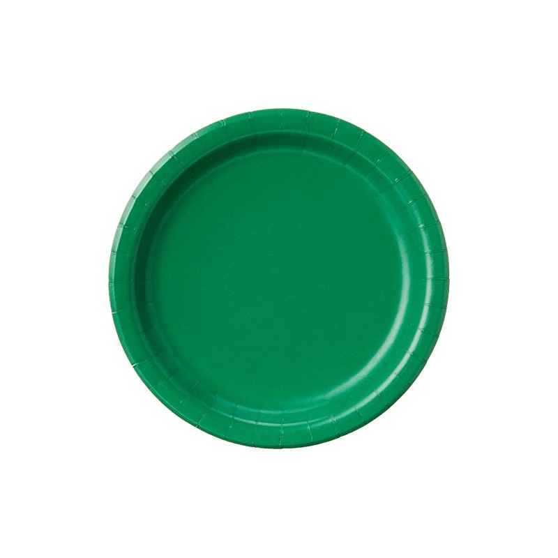 Creative Converting Touch of Color Paper Lunch Plates, 24-Count, Emerald