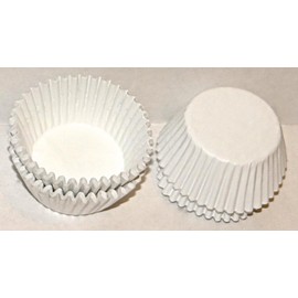 No. 5 Peanut Butter Paper White candy cups 1 1/4" diameter, 3/4 wall Qty 1000