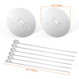 onlyfire Stainless Steel Shish Kebab Skewer Set, Rotisserie Rotating Skewer System for Most Grills