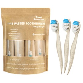 4 in 1 Pre-Pasted Toothbrushes with Tongue Scraper & Toothpick，26