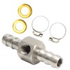 Fuel Line T Fitting Adapter 304 Stainless Steel Pressure Gauge