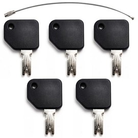 feishunteng 5PCS 166 Forklift Ignition Keys – Compatible with Hyster, Yale, Clark, Komatsu, Crown, Gehl Heavy Equipment