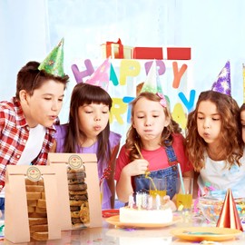 100 Pcs Paper Bread Bags for Homemade Bread, Kraft Sourdough Bread Bags with Window, Sourdough Storage Bread Bags for Bread Packaging includes Cute Seal Stickers