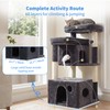 Heybly 34.6" Cat Tree Anti-Tipping Floor Cat Condo for Kittens,