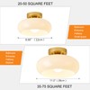 WOKNOS Mid-Century Modern Gold Semi Flush Mount Ceiling Light, Kitchen