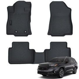 Auxko All Weather Floor Mats Fits for Subaru Forester 2025 TPE Liners Accessory for Subaru Forester 2025 All Season Odorless Anti-Slip Floor Mats Black