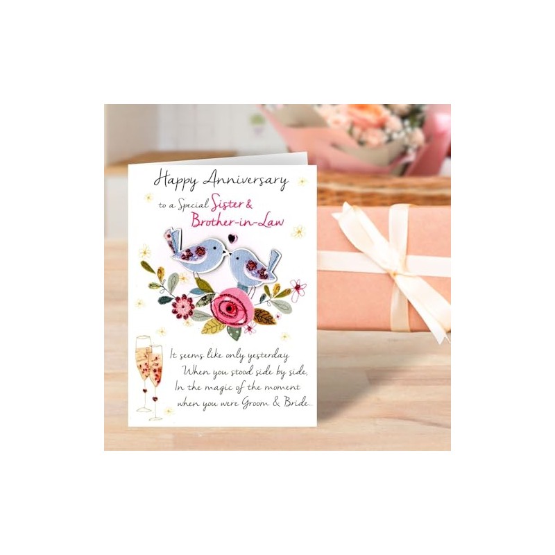 Sister & Brother-In-Law Anniversary Greeting Card Second Nature Just To