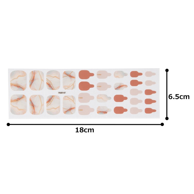 ZINIPIN FA00147 Foot Nail Seal White Marbling