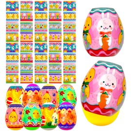 Wittocs 50 Pack Easter Eggs Wrapper Bulk Luminous Eggs Film Heat Shrink Wraps for 2.4in Easter Eggs Chicken Bunny Egg Sleeves Decorations, New Cute Easter Egg Arounds