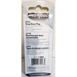 Marpac 1 "  BOAT SNAP DRAIN PLUG, WORKS W/ Marine ,livewell, seawall -MARPAC 7-0093