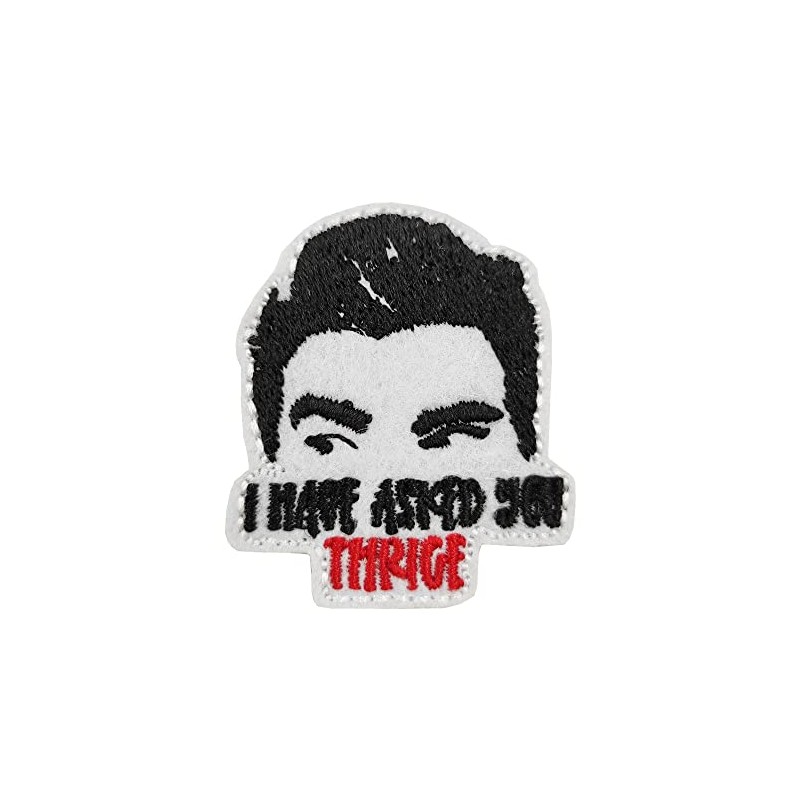 I Have Asked You Thrice Office Meme Embroidered Iron On