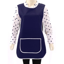 LINEN CLOSET Womens Tabards with Pockets for Men Ladies Cleaning Catering Chef Kitchen Aprons Unisex Hygea Tabard Apron Work Tabards