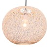 Loxton Lighting Modern Medium Wicker Rattan String Ball Style Ceiling