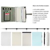 WASON A5 Journal Binder PU Leather Composition Notebook Ruled Spiral