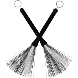 MNWMNW Drum Brush Wire Brush Drum Stick Brush Wire Brush Drum Brush Nylon Brush Retractable Music Lovers Students Adult (Pack of 2)