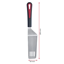 Westmark Paletta da portata, coltello affilato, ampia superficie di appoggio, in plastica/acciaio inox, Gallant, nero/rosso/argento, 29332270