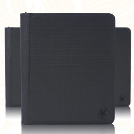 KUOOKING Toploader Binder - Holds 288+ Top Loaders for Cards, 9 Pocket Top Loader Binders with Sleeves for 3" x 4" Rigid Card Holders for Baseball, Football and other Sports Cards(Black)