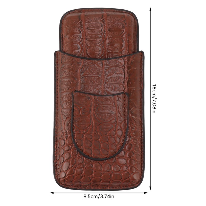3 Finger Cigar Case Artificial Leather Soft Anti Fade Breathable