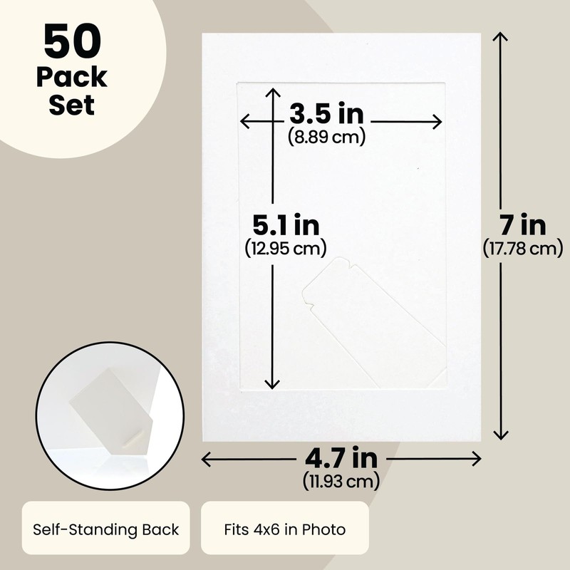 Juvale Cardboard Picture Frames for 4x6 Photos - White Paper
