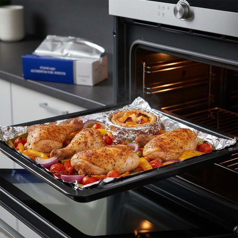 Pre-Cut Aluminum Foil Sheets, Foil Pop Up Sheets, 12x12 Inches,