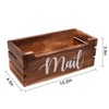Rustic Wood Tabletop Mail Holder Box, Desktop Mail Organizer, Mail