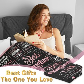 Daughter in Law Gifts, Gifts for Daughter in Law Blanket 80"x 60", Daughter in Law Birthday Wedding Gifts, Unique Gift for Future Daughter in Law, Best Daughter in Law Gifts from Mother in Law