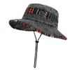 Mens Wide Brim Hat Pattern Outdoor Fishing Bucket Hat Cowboy