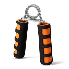 Maveek A shape Foam Handle Hand Grips Gripper Arm Muscle Builder Wrist Resistance Strengthener (Black/Orange)