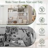 White Buffet Cabinet with Storage, Fluted Storage Cabinet with Doors