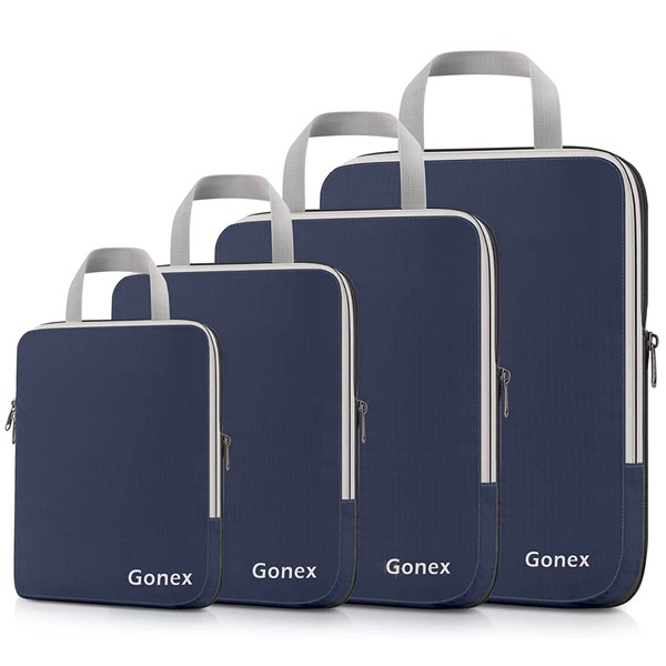 Gonex cubos de compresión, 4 unidades de almacenamiento expandibles para