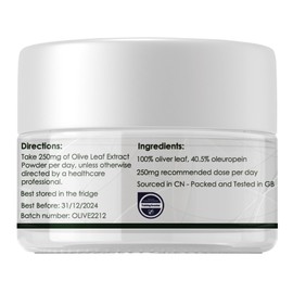 Oleuropein 40.5% Olive Leaf Extract 100% Canarium Album Raeusch by NPOW™ 50g