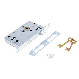 Aqbau® Door Lock Room Door Lock 72 / 50 mm DIN Right Room Door Lock with Key Room Door Mortice Lock Room Door Bunbard Key Lock Room Door Locks Silver