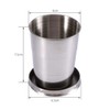 Asixx Stainless Steel Folding Cup, Extendable Cup, Outdoor, Small, Lightweight,